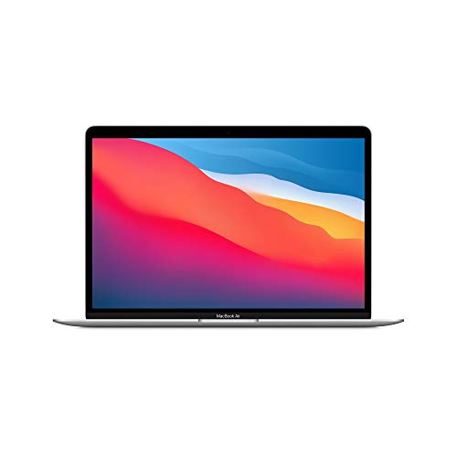 Apple Ordenador Portátil MacBook Air (2020): chip M1 de Apple, pantalla Retina de 13 pulgadas, 8 GB de RAM, SSD de 256 GB, teclado retroiluminado, cámara FaceTime HD, sensor Touch ID, color plata